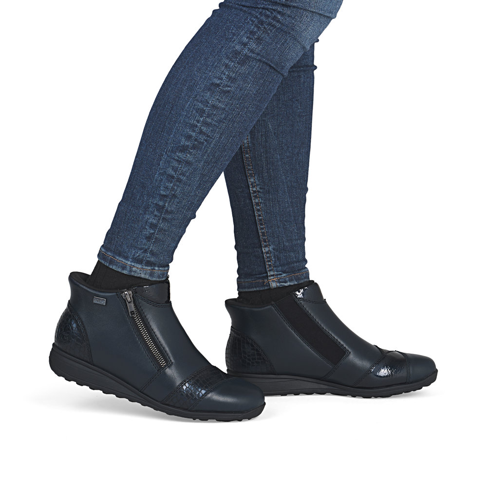 Botki z membraną Tex Rieker 47254-14 granat - Rieker zdjęcie 1