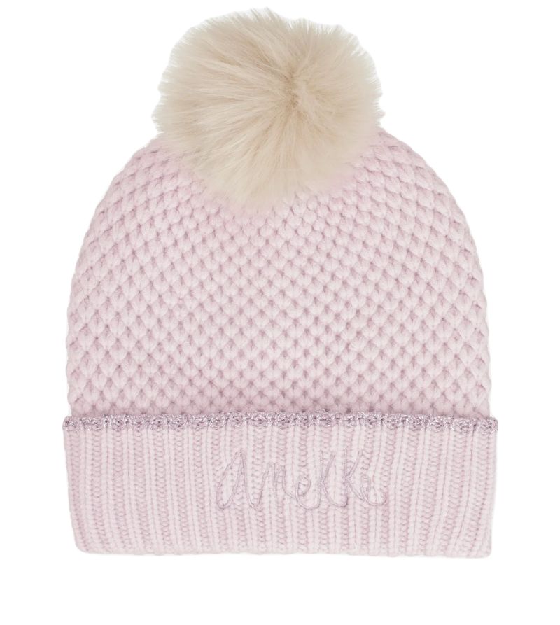 Czapka beanie z pomponem Anekke 39471-322 róż - Anekke zdjęcie 1