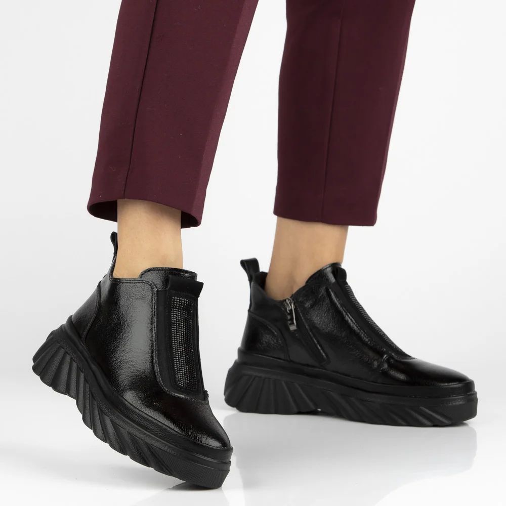 Botki skórzane Filippo DBT7426/25 czarny - Filippo zdjęcie 1