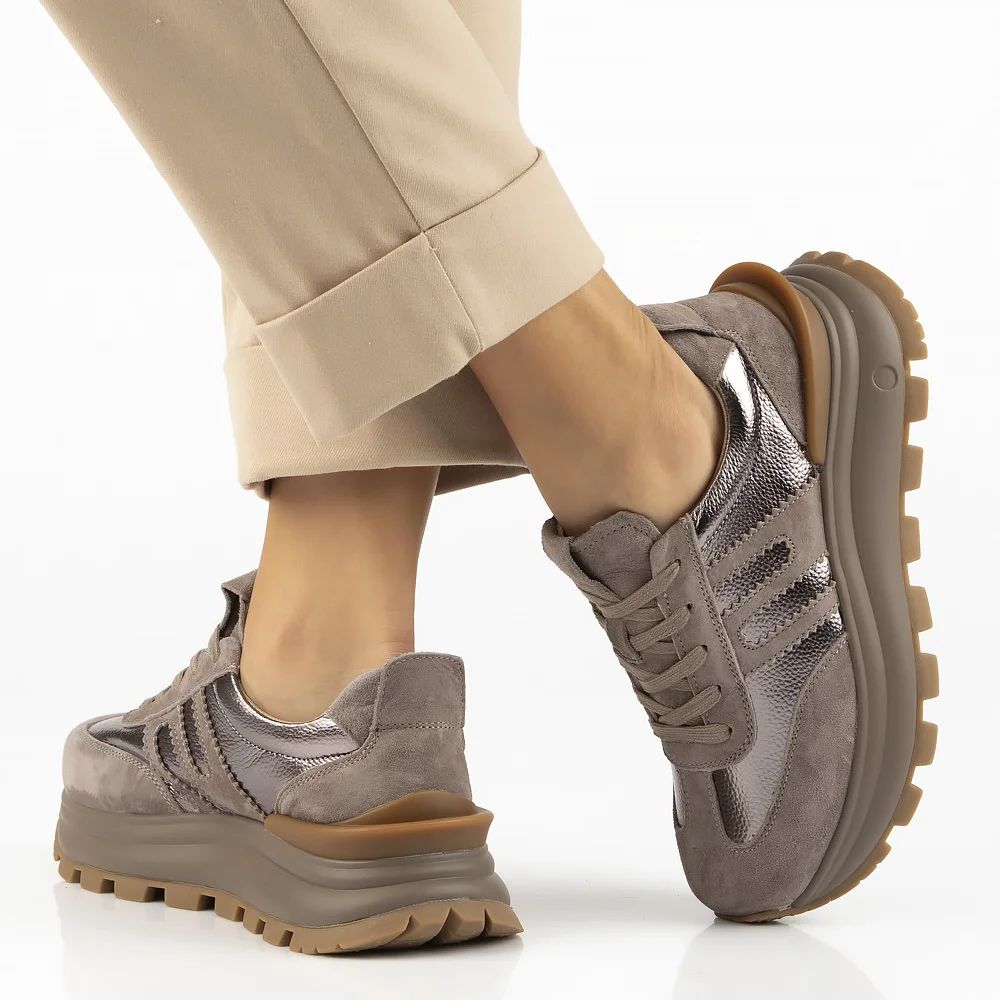 Skórzane półbuty sneakersy damskie Filippo DP7408/25  - Filippo zdjęcie 1