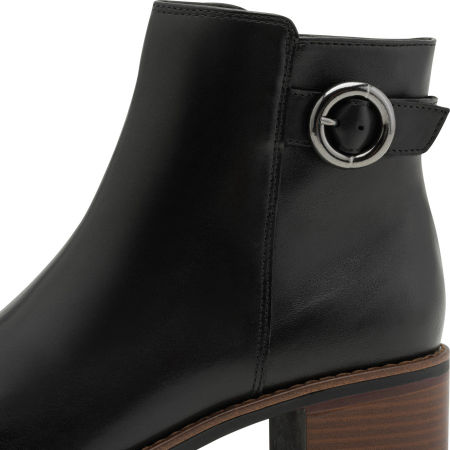 Botki na niskim klocku Marco Tozzi 2-25377-45 czarny