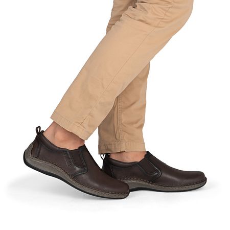 Półbuty męskie mokasyny Rieker 05264-26 brąz