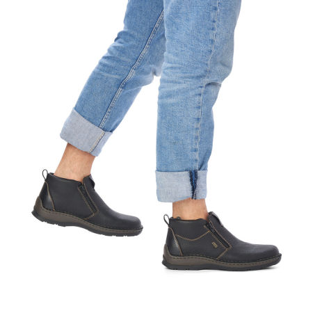 Trzewiki męskie z membraną Rieker 05398-00 Tex czarny