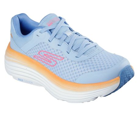 Lekkie sneakersy sportowe półbuty na platformie Skechers 129470 blue
