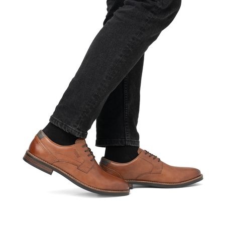 Eleganckie półbuty męskie Rieker 13523-24 brąz