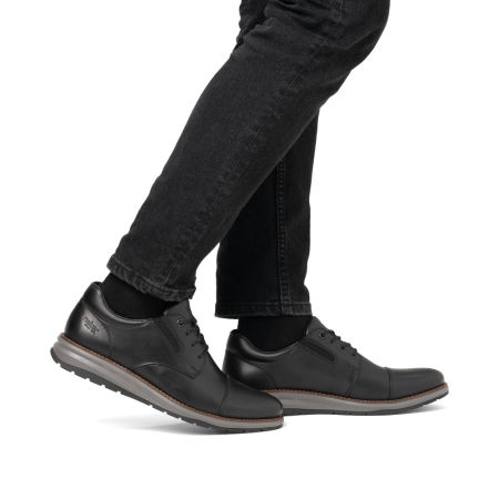Czarne męskie półbuty Rieker 14701-00