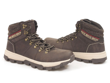 Trzewiki męskie trekkingi Big Star KK174216 brąz