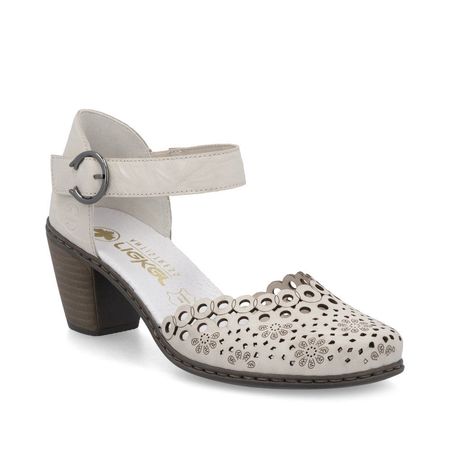 Beżowe sandały czółenka Rieker 40902-60