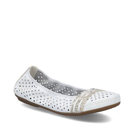 Ażurowe wsuwane półbuty baleriny Rieker 41430-81