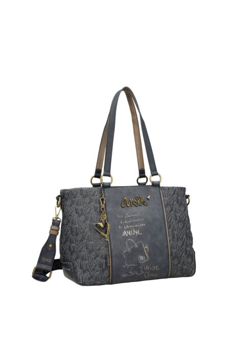 Granatowa duża torebka Anekke 41851-406 Mademoiselle Boutique - Anekke zdjęcie 3