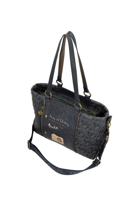 Granatowa duża torebka Anekke 41851-406 Mademoiselle Boutique - Anekke zdjęcie 4