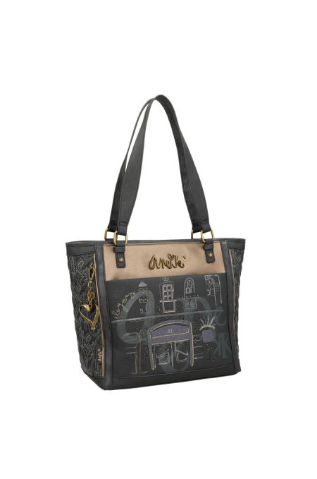 Granatowa duża torebka Anekke 41852-047 Mademoiselle Boutique - Anekke zdjęcie 3