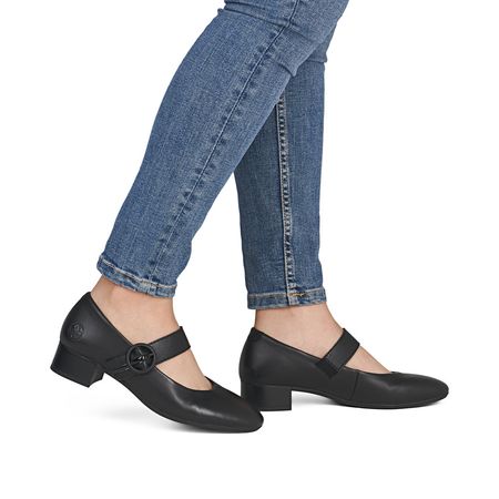 Czółenka w stylu Mary Jane półbuty Rieker 43455-00