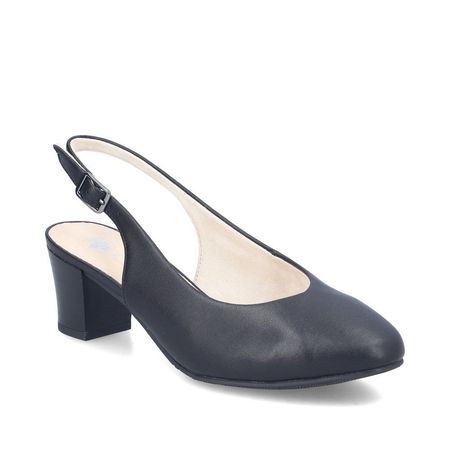 Letnie czółenka sling sandały Rieker 44651-00 czarny