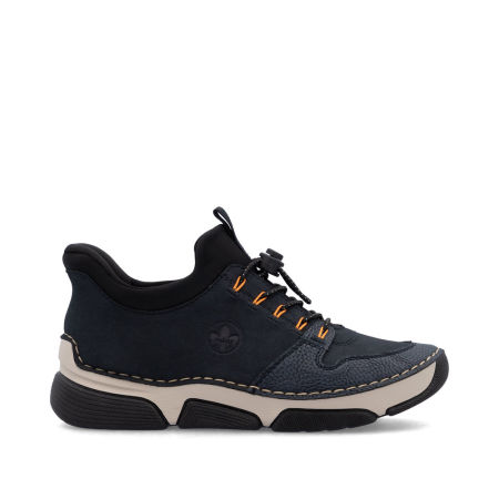 Czarno - granatowe półbuty sportowe damskie sneakersy Rieker 45963-14 - Rieker zdjęcie 4