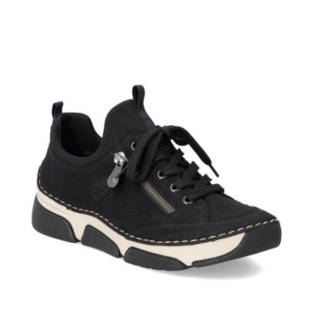 Czarne półbuty sneakersy Rieker 45973-00 - Rieker zdjęcie 2