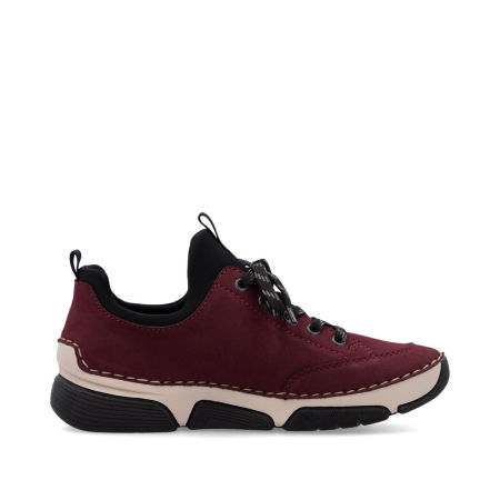 Bordowe półbuty sneakersy Rieker 45973-36 - Rieker zdjęcie 3