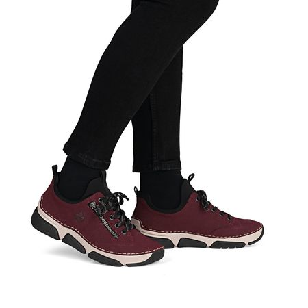 Półbuty sneakersy Rieker 45973-36 bordowe