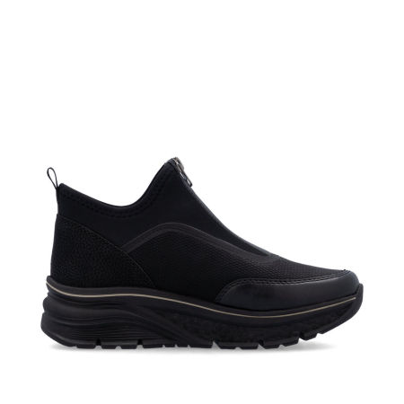 Czarne półbuty sneakersy na platformie Rieker 48053-00 - Rieker zdjęcie 3