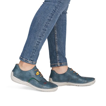 Niebieskie półbuty sneakersy Rieker 52528-14