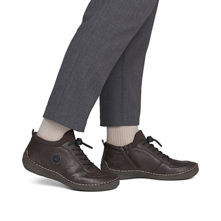 Półbuty sneakersy Rieker 52557-25 brąz