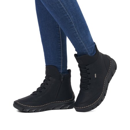 Botki trzewiki Rieker 55069-00 czarny