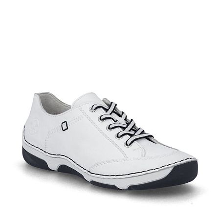 Zdrowotne półbuty Rieker 55901-80 biały