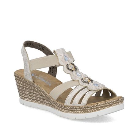 Beżowe sandały T-bary Rieker 619B2-60