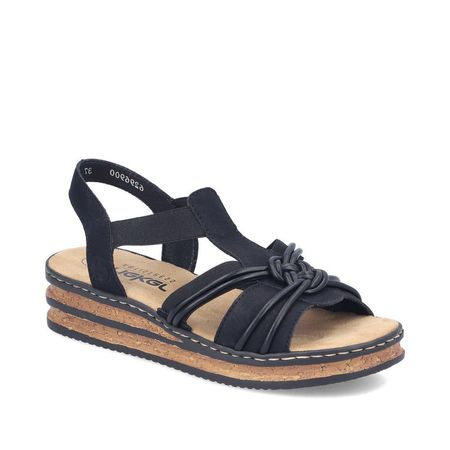 Sandały T-bary Rieker 62969-00 czarny