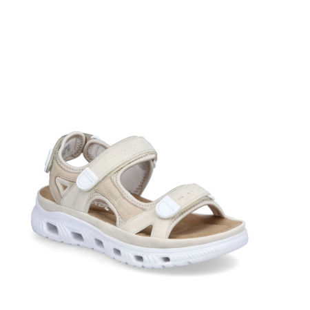sandały sportowe na lekkiej platformie Rieker 64074-60 beż