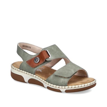 Zielone sandały damskie Rieker 66280-52