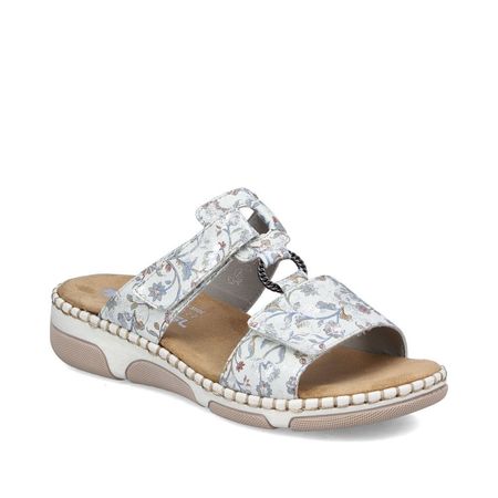 Klapki damskie Rieker 66292-90 kwiaty