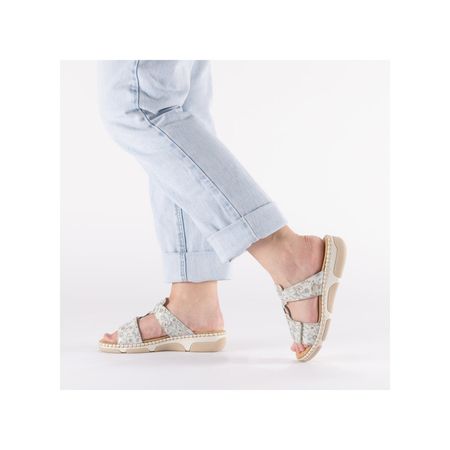 Klapki damskie Rieker 66292-90 kwiaty