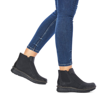 Botki z kożuszkiem 73355-00 czarny