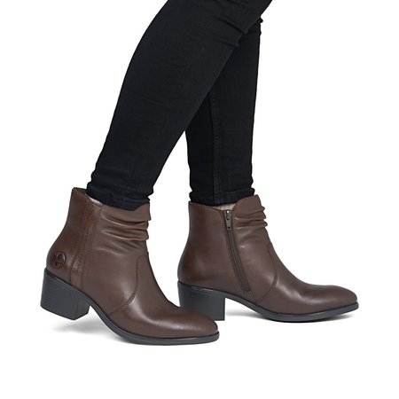 Botki Rieker 73953-27 brąz
