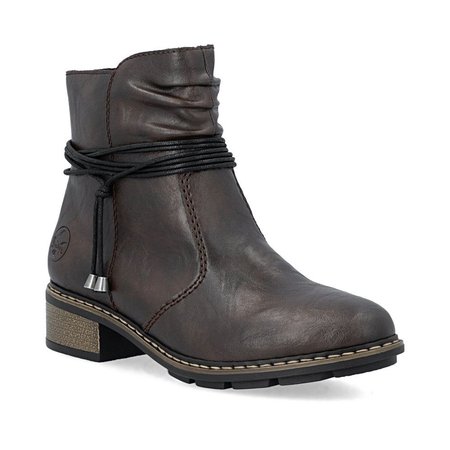 Botki damskie Rieker 77263-25 brąz