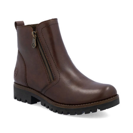 Botki skórzane Rieker 78556-27 brąz - Rieker zdjęcie 2