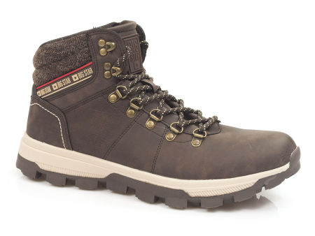 Trzewiki męskie trekkingi Big Star KK174216 brąz