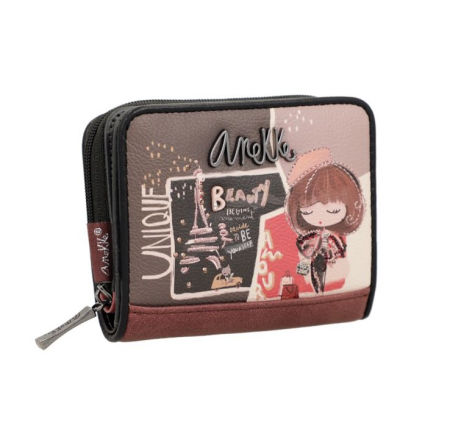 Mały portfel damski Anekke 41809-903 Mademoiselle z blokadą RFID