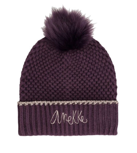 Czapka beanie z pomponem Anekke 39471-323 fiolet - Anekke zdjęcie 1