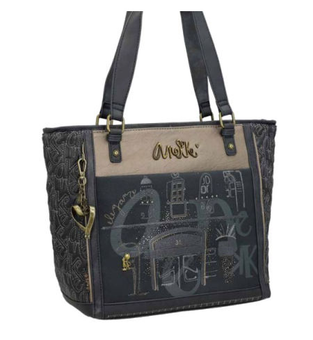 Granatowa duża torebka Anekke 41852-047 Mademoiselle Boutique - Anekke zdjęcie 1