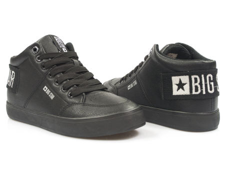 Czarne wysokie trampki damskie ocieplane Big Star EE274351
