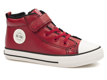 Czerwone trampki dziecięce zimowe Big Star GG374034