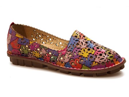 Kolorowe ażurowe wsuwane półbuty El Pimpi 050568T2