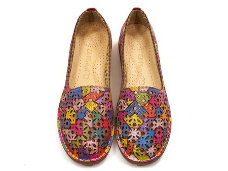 Kolorowe ażurowe wsuwane półbuty El Pimpi 050568T2
