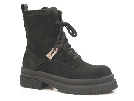 Botki trzewiki Nessi 22374 czarny welur
