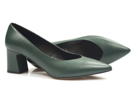 Zielone półbuty czółenka Kotyl 5431