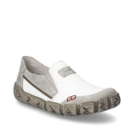 Białe półbuty lordsy Rieker L0359-80