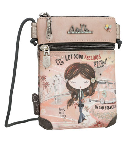 Mini listonoszka torebka Anekke 38823-904 Peace & Love Pink