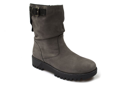 Szare botki damskie Lemar 60075